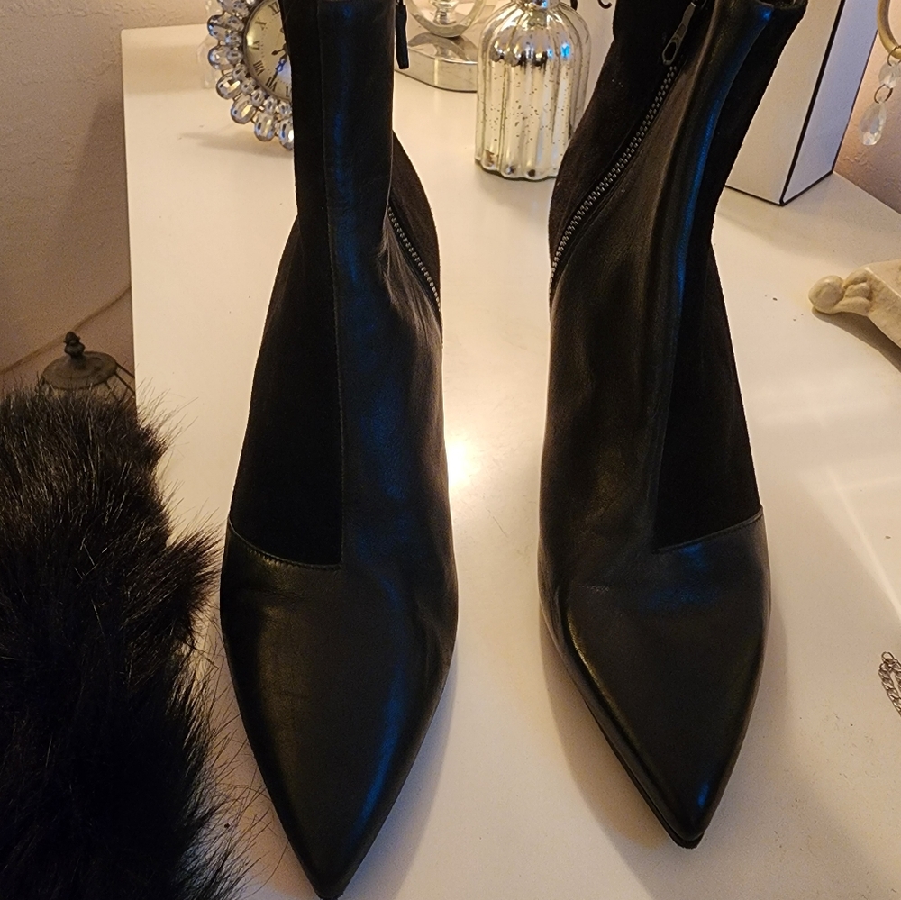 Rag n bone booties size 39 black suede and leather